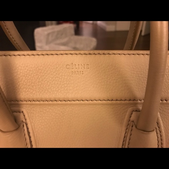 Celine Phantom grained calfskin in Light Khaki - Picture 3 of 8